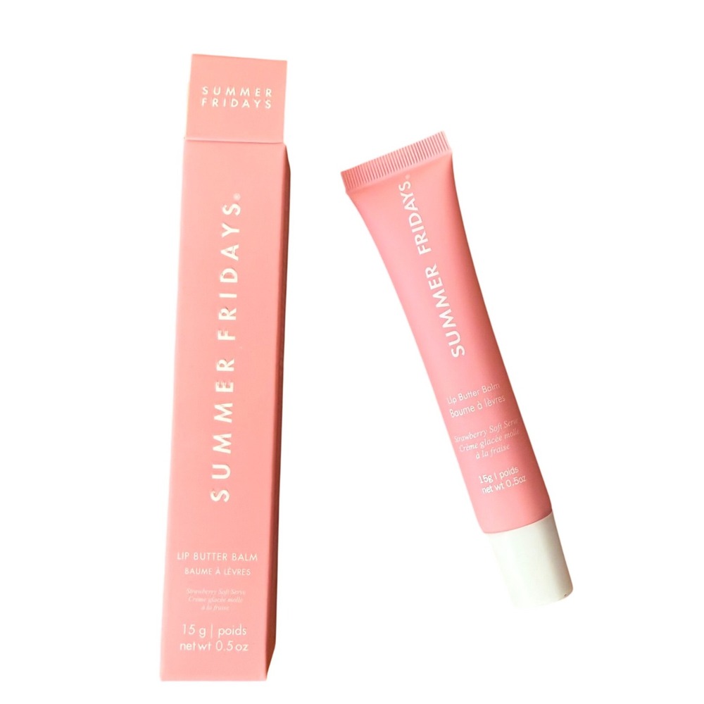 Summer Fridays Lip Butter Balm Strawberry Soft Serve 0.5oz New in Box